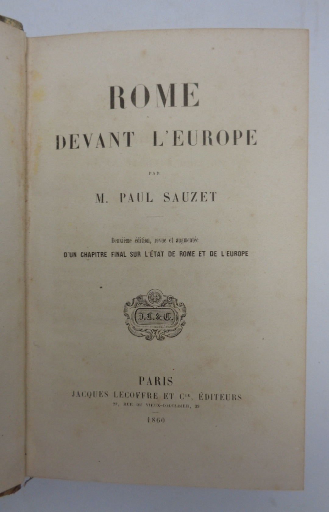 ROME DEVANT L'EUROPE.