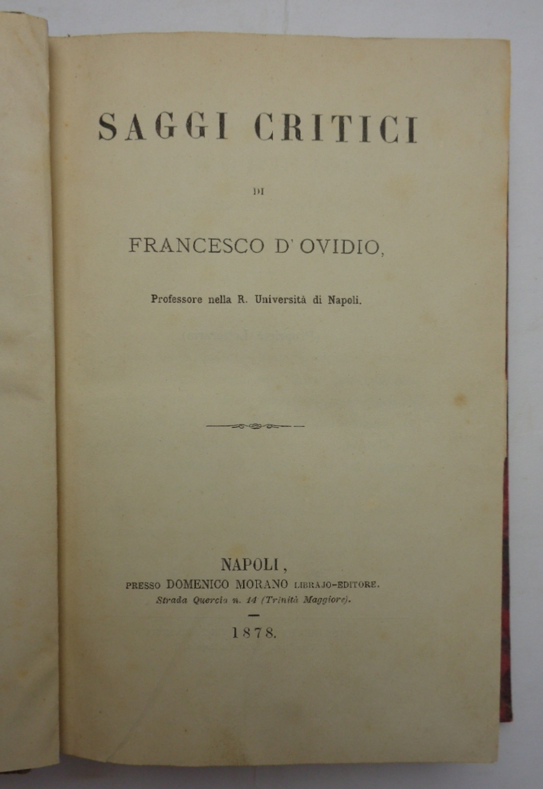 SAGGI CRITICI.