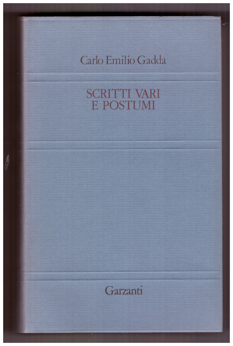 SCRITTI VARI E POSTUMI.