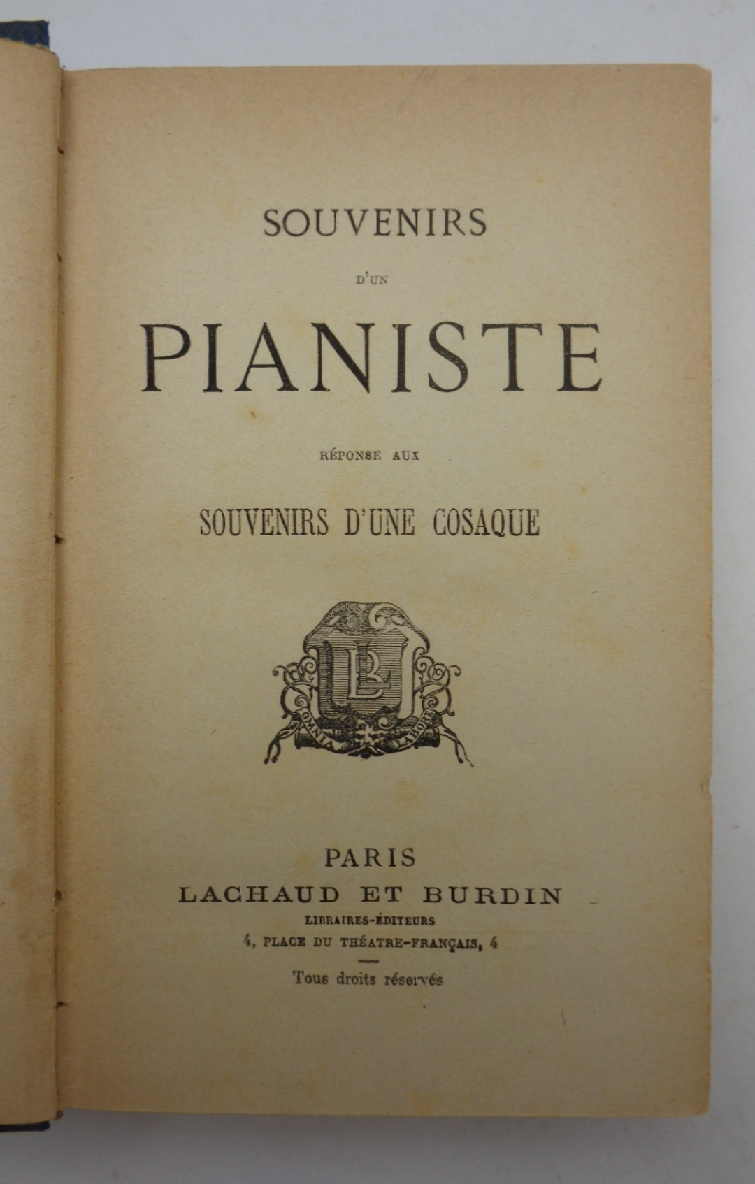 SOUVENIRS D'UNE COSAQUE + SOUVENIRS D'UN PIANISTE, réponse aux Souvenirs …
