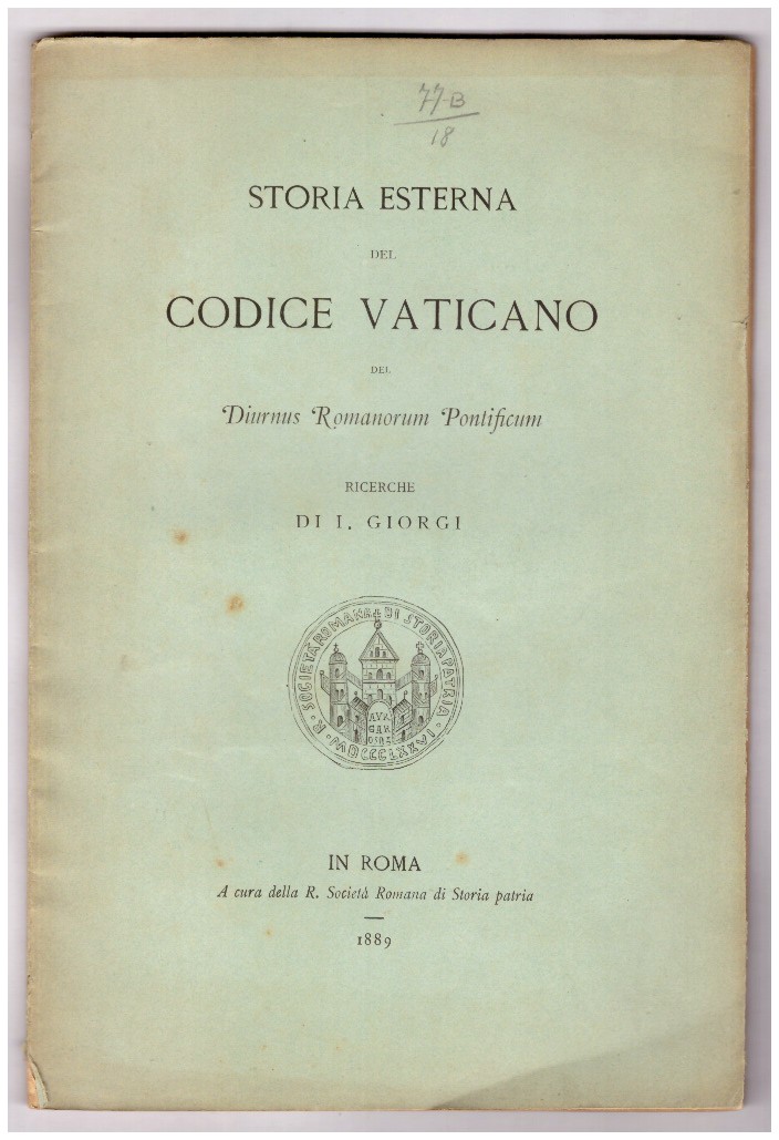 STORIA ESTERNA DEL CODICE VATICANO DEL "DIURNUS ROMANORUM PONTIFICUM".