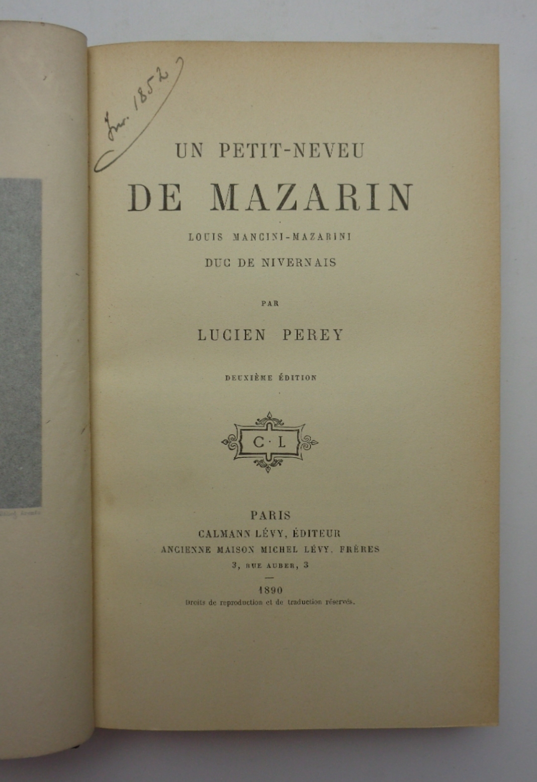 UN PETIT-NEVEU DE MAZARIN: Louis Mancini-Mazarini duc de Nivernais.
