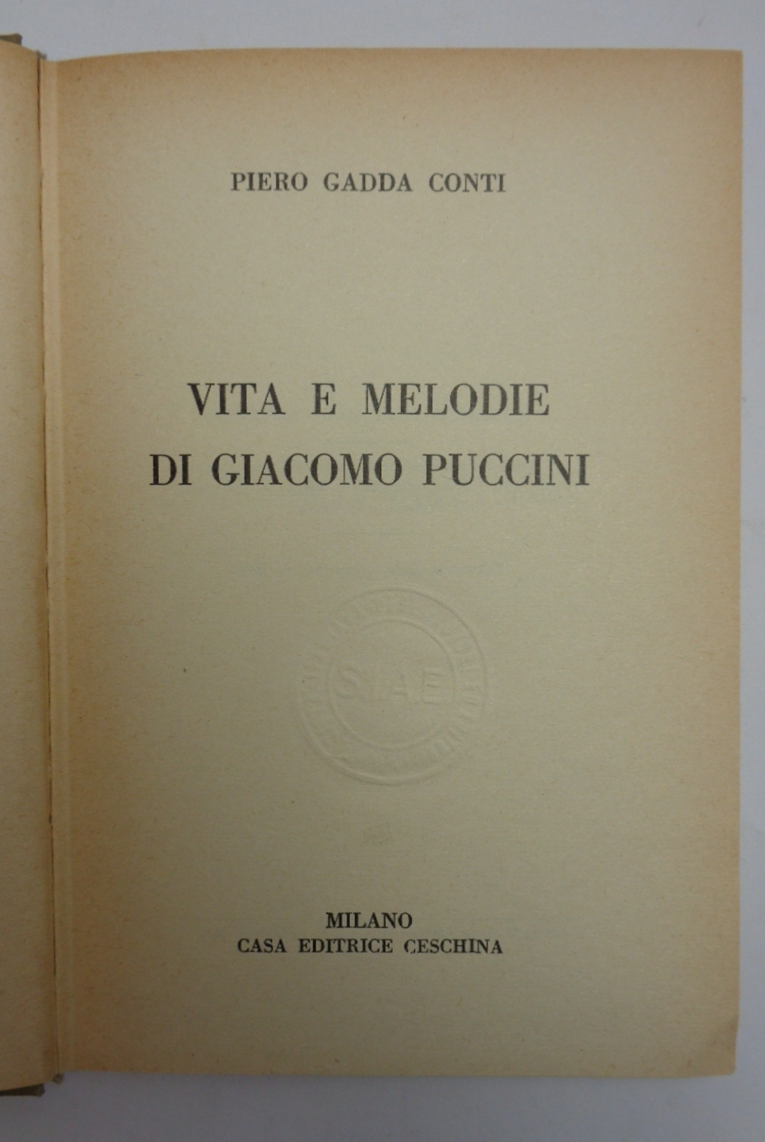 VITA E MELODIE DI GIACOMO PUCCINI.