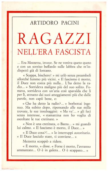 Ragazzi nell'era fascista