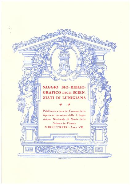 Saggio bio-bibliografico degli Scienziati di Lunigiana