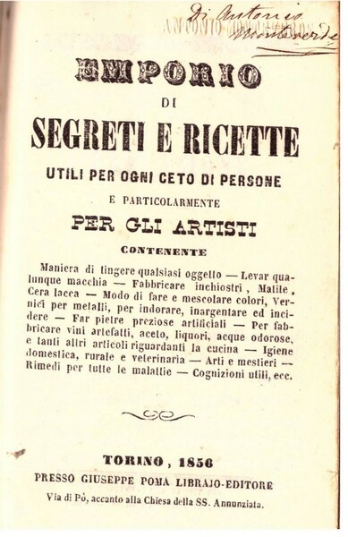 Emporio di Segreti e Ricette utili per ogni ceto di …