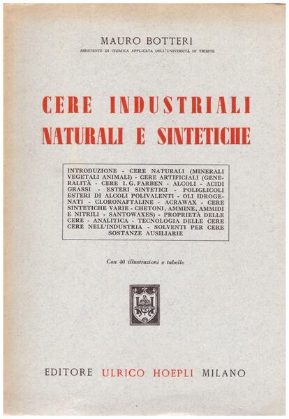 Cere industriali, naturali e sintetiche