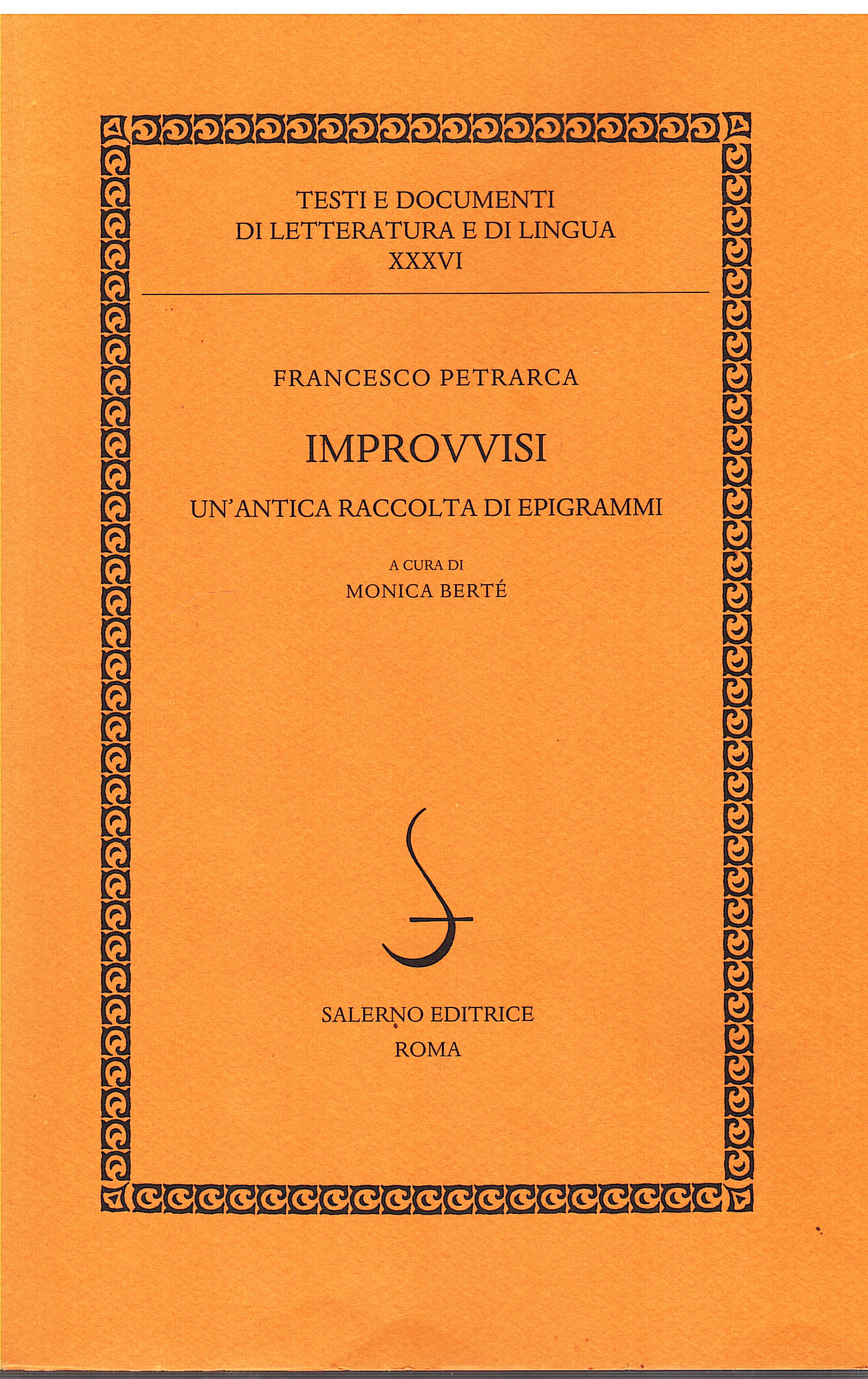 Improvvisi. Un'antica raccolta di epigrammi