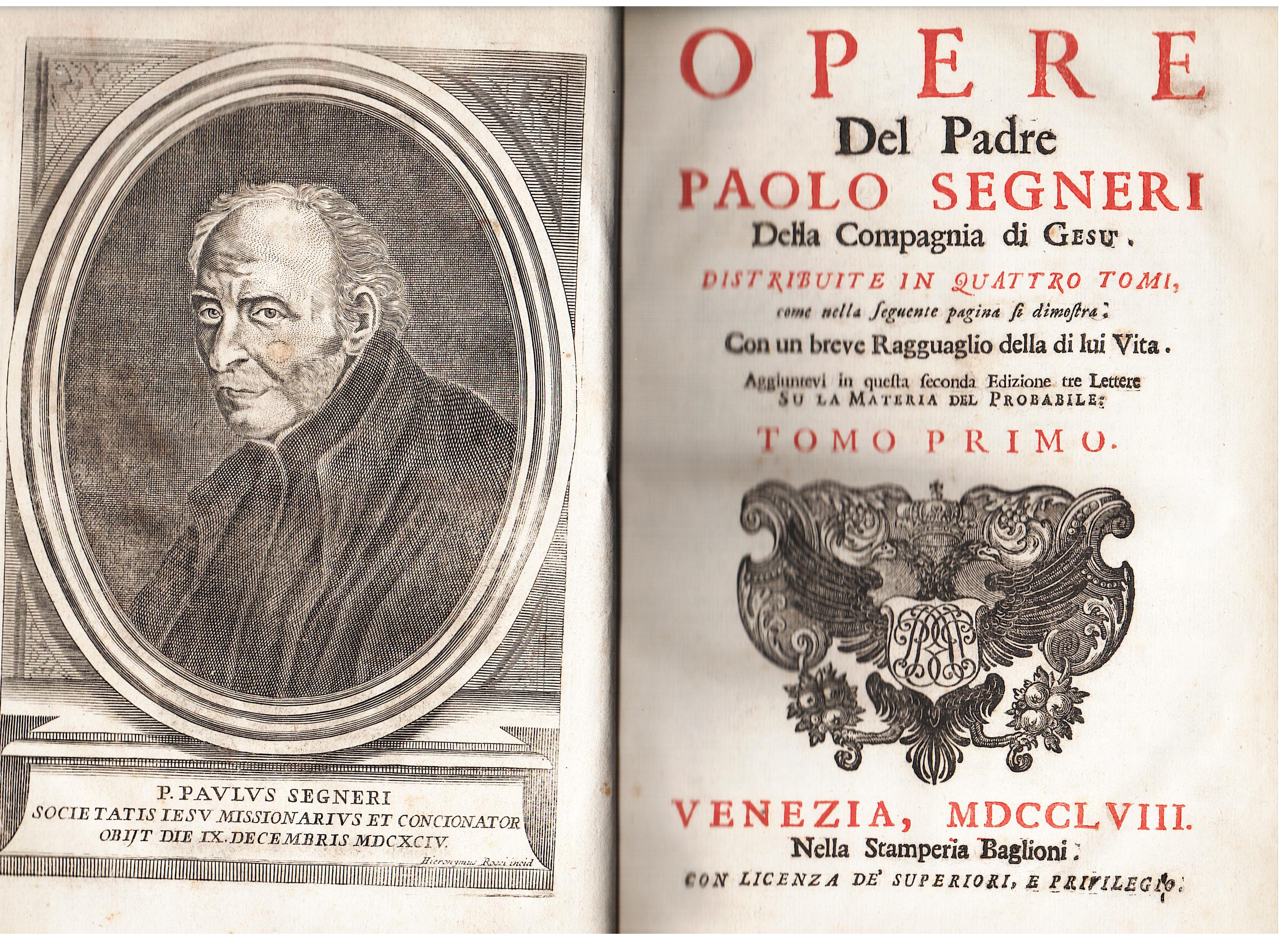 Opere.distribuite in quattro tomi.con un breve Ragguaglio della di lui …