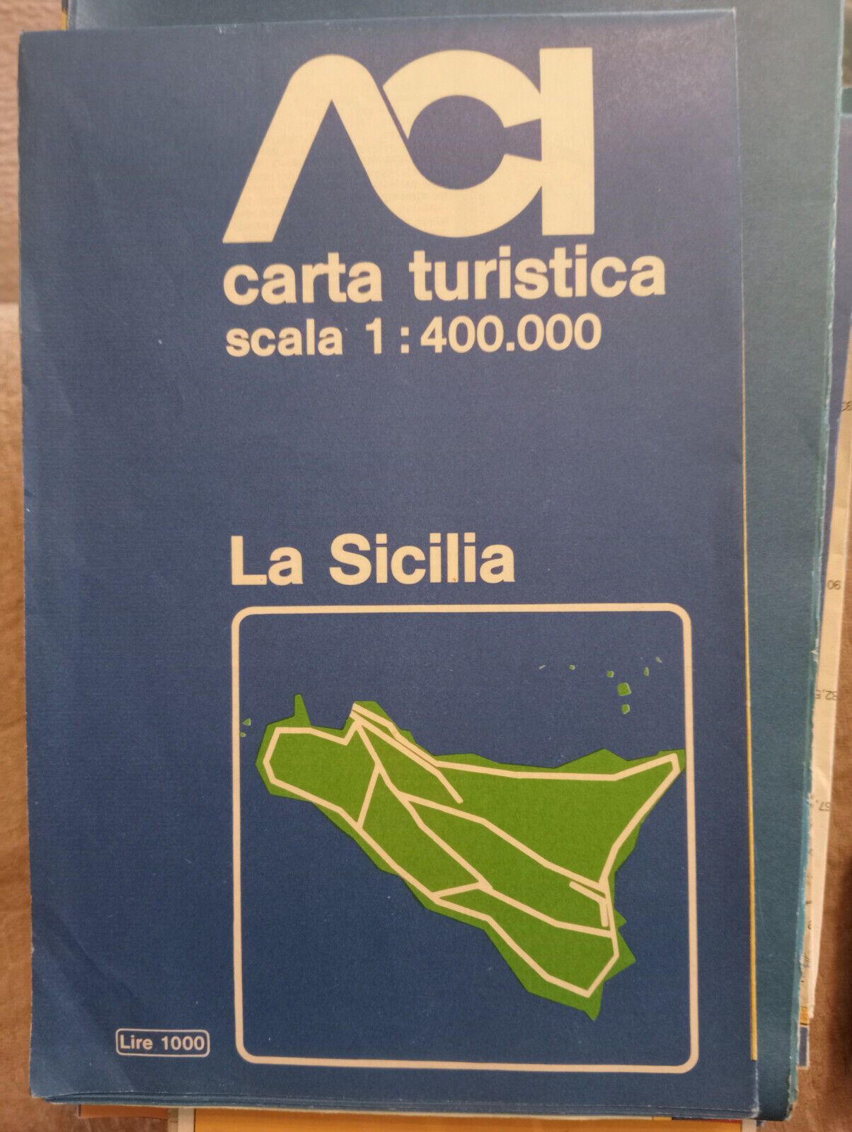 ACI Carta turistica La Sicilia scala 1:400.000