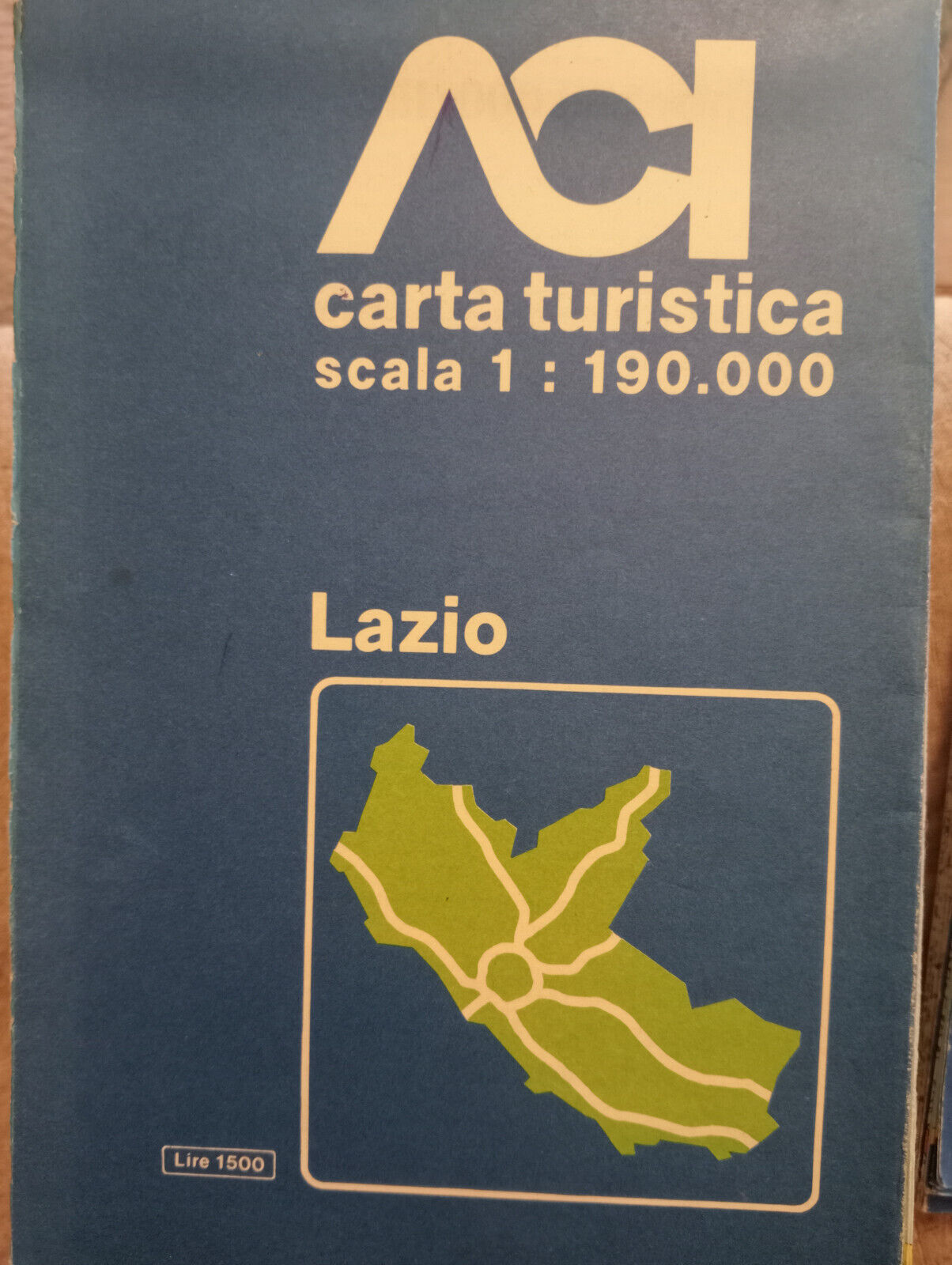 ACI Carta turistica Lazio scala 1:190.000