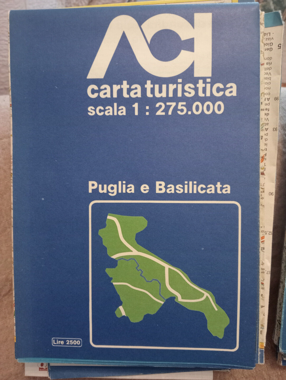 ACI Carta turistica Puglia e Basilicata scala 1:275.000