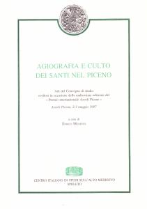 Agiografia e culto dei santi nel Piceno