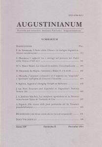 Augustinianum Annus LIV, Fasciculus II, December 2014