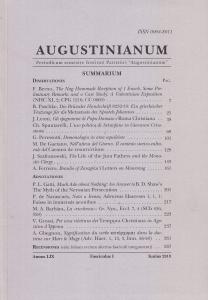 Augustinianum Annus LIX, Fasciculus I, Iunius 2019