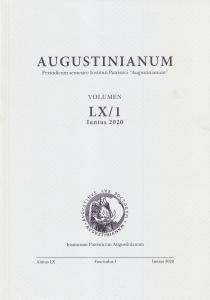 Augustinianum Annus LX, Fasciculus I, Iunius 2020