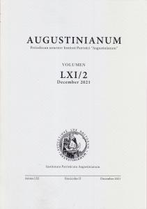 Augustinianum Annus LXI, Fasciculus I, Iunius 2021