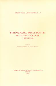 Bibliografia degli scritti di Gustavo Vinay (1912-1993)