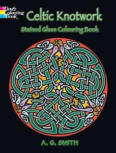 Celtic Knotwork. Stained Glass Colouring Book