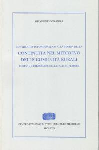 Contributo toponomastico alla teoria della continuità nel medioevo delle comunità …