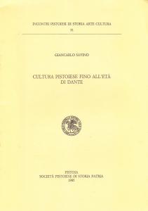 Cultura pistoiese fino all'età di Dante