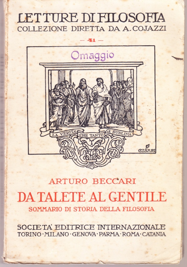 Da Talete al Gentile. Sommario di storia della filosofia