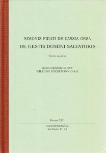 De gestis Domini Salvatoris. Tomus quintus