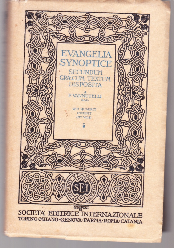 Evangelia synoptice secundum graecum textum disposita