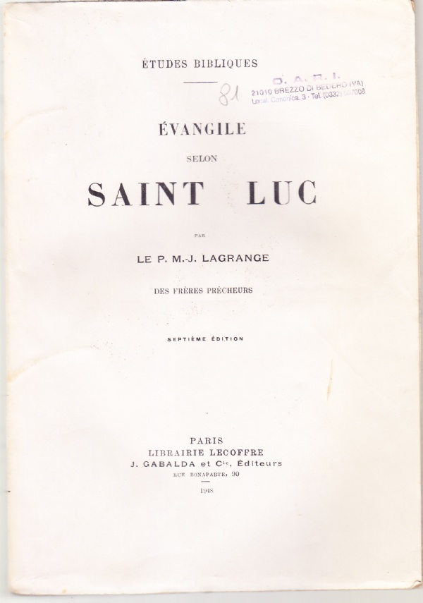 Évangile selon Saint Luc