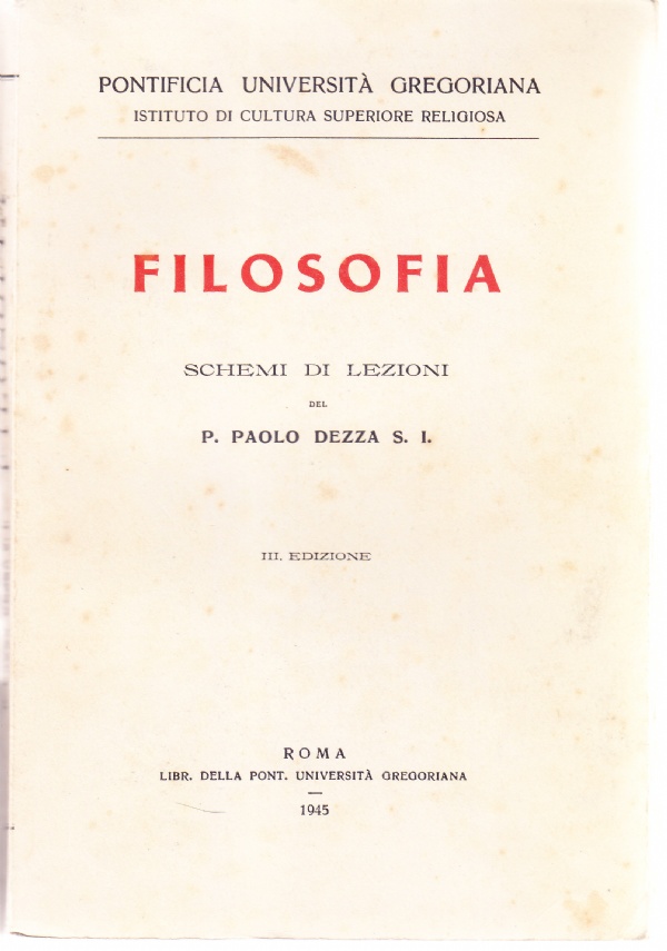 Filosofia. Schemi di lezioni