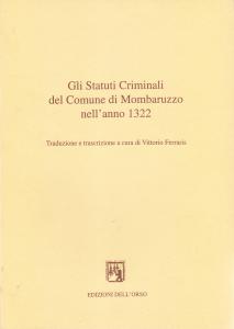 Gli Statuti Criminali del Comune di Mombaruzzo nell'anno 1322