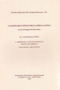 I Canoni dei concili della Chiesa antica. Vol. II. I …