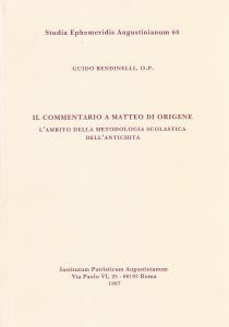 Il Commentario a Matteo di Origene. L'ambito della metodologia scolastica …