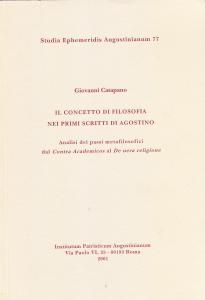 Il concetto di filosofia nei primi scritti di Agostino. Analisi …