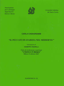 "Il peccato di avarizia nel Medioevo"