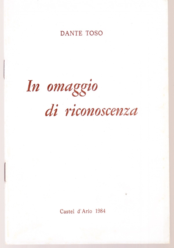 In omaggio di riconoscenza