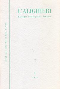 L'Alighieri. Rassegna bibliografica dantesca 1 1973