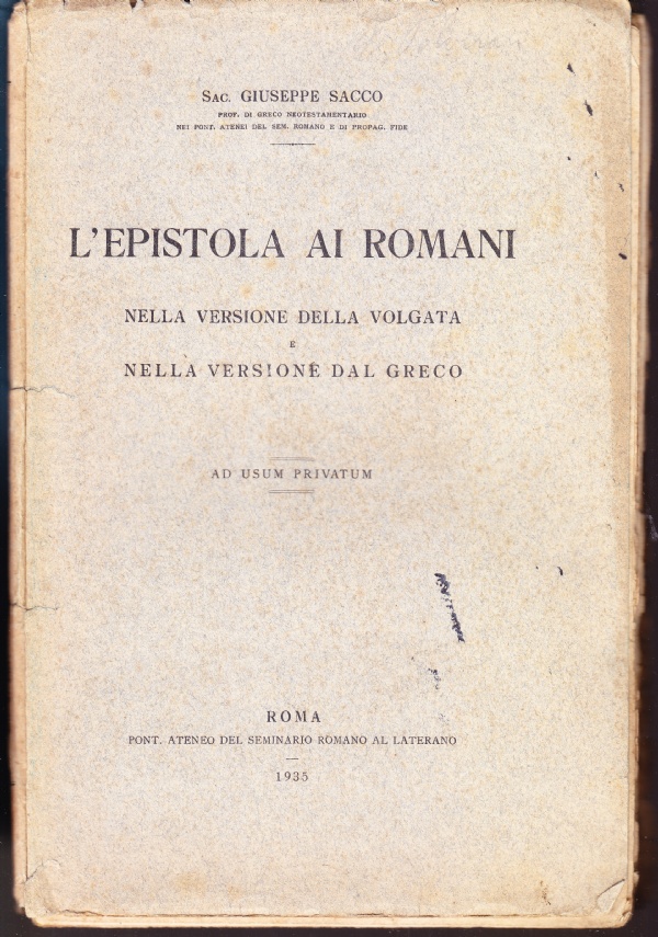 L'epistola ai Romani nella versione della Volgata e nella versione …