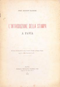 L'introduzione della stampa a Pavia