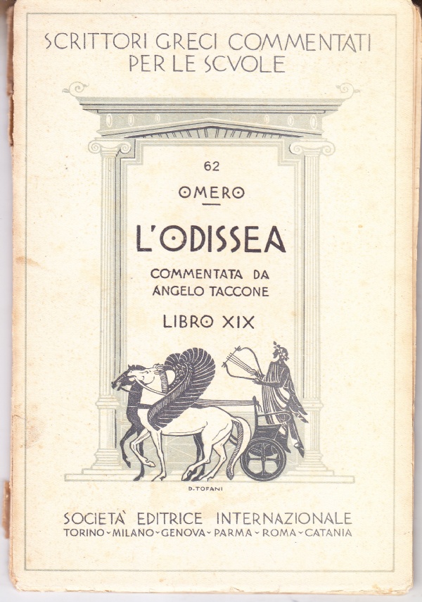 L'Odissea commentata da Angelo Taccone. Libro XIX