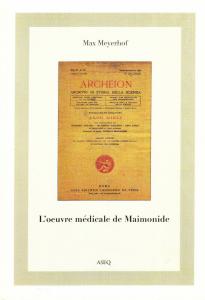 L'oeuvre médicale de Maimonide