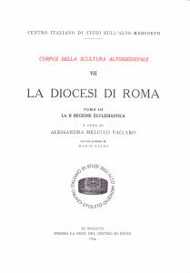 La diocesi di Roma. Tomo III: La II Regione ecclesiastica