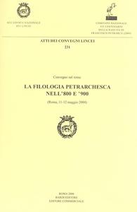 La filologia petrarchesca nell'800 e '900