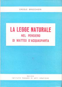 La legge naturale nel pensiero di Matteo d'Acquasparta