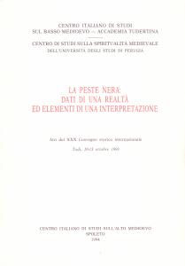 La peste nera: dati di una realtà ed elementi di …