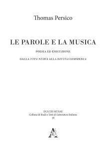 Le parole e la musica. Poesia ed esecuzione dalla Vita …