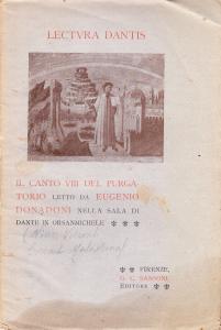 Lectura Dantis. Il canto VIII del Purgatorio letto da Eugenio …