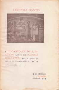 Lectura Dantis. Il canto XV dell'Inferno letto da Nicola Zingarelli …