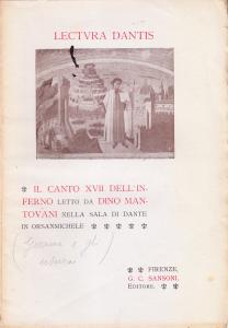 Lectura Dantis. Il canto XVII dell'Inferno letto da Dino Mantovani …