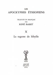 Les apocryphes éthiopiens X. La sagesse de Sibylle